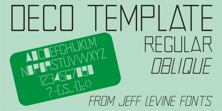 Deco Template JNL font preview