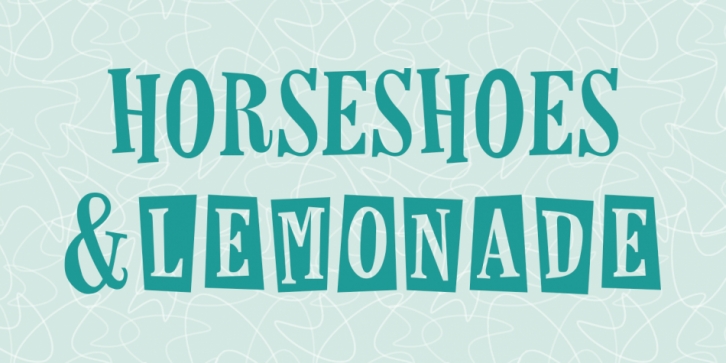 Horseshoes font preview