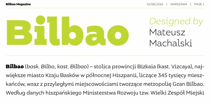 Bilbao font preview