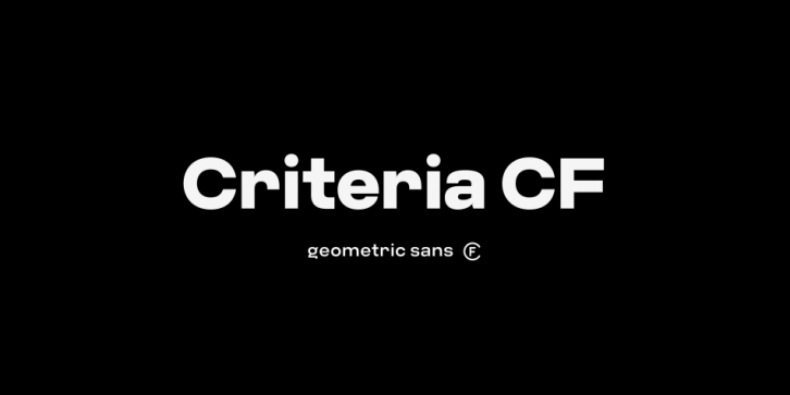 Criteria CF font preview