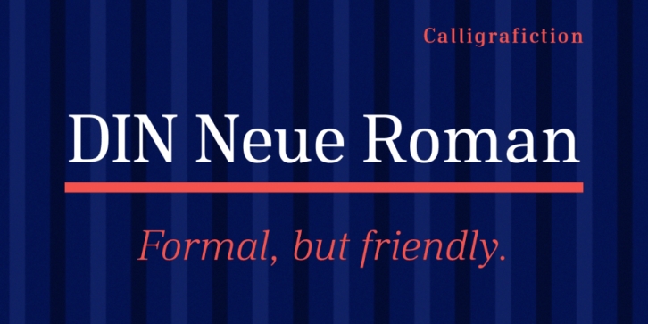 DIN Neue Roman font preview