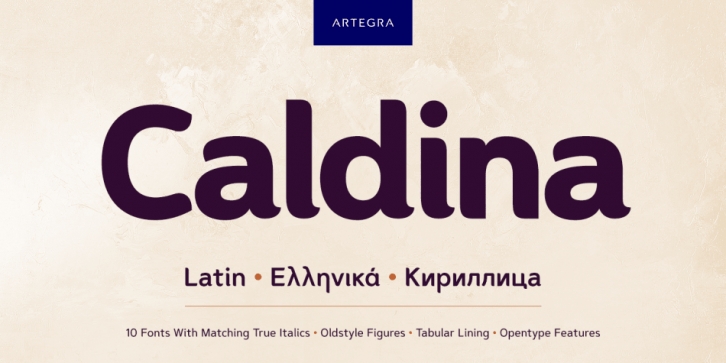 Caldina font preview
