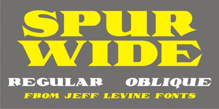 Spur Wide JNL font preview