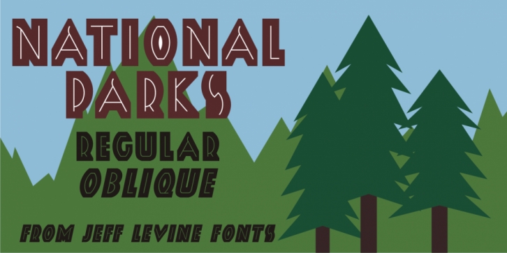 National Parks JNL font preview