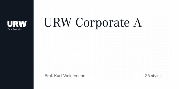 URW Corporate A font preview