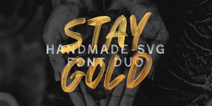 Stay Gold SVG Font Duo font preview