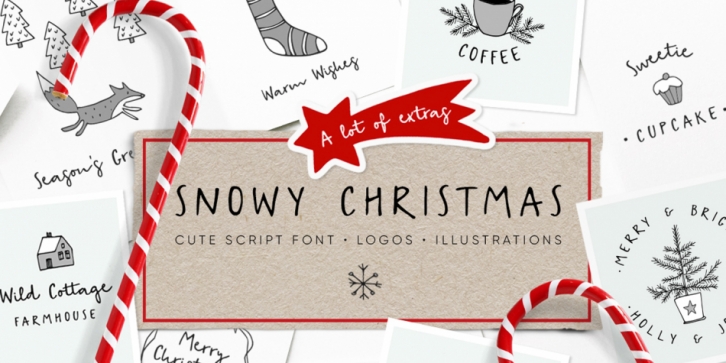 Snowy Christmas font preview
