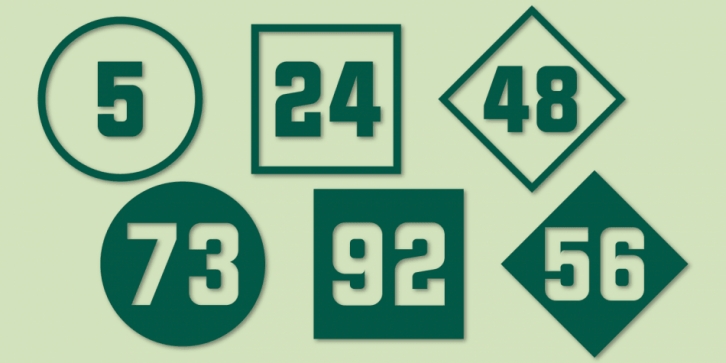 Numbers Style Two font preview