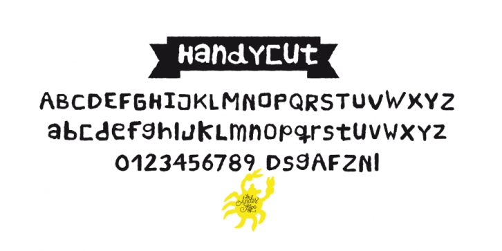 Handy Cut font preview