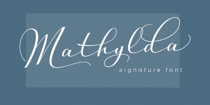 Mathylda Script font preview