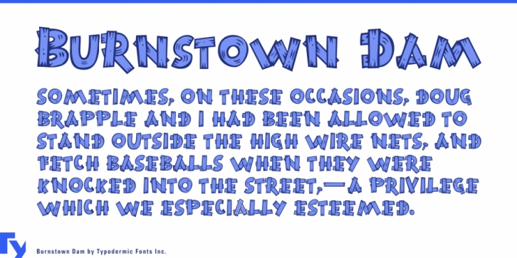 Burnstown Dam font preview