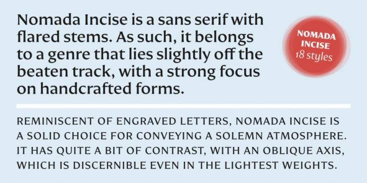 Nomada Incise font preview