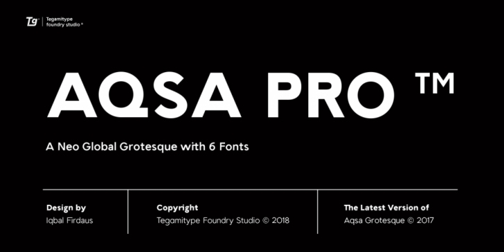 TG Aqsa Grotesque Pro  font preview