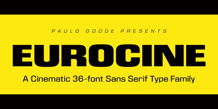 Eurocine font preview