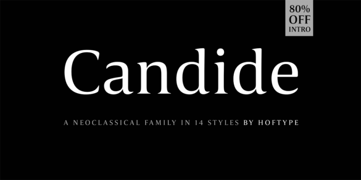 Candide font preview