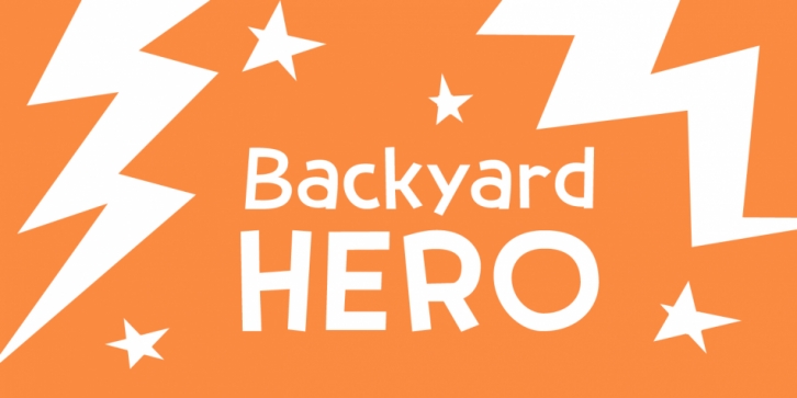 Backyard Hero font preview