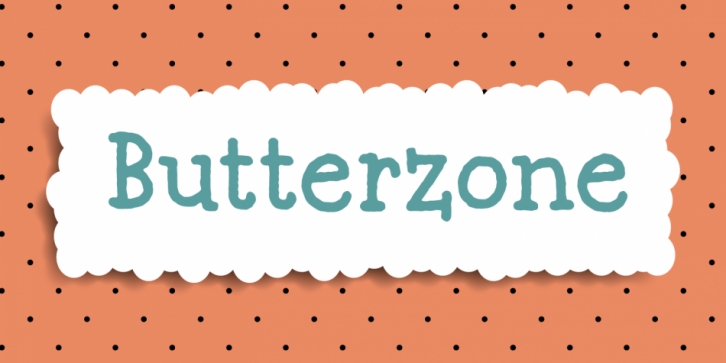 Butterzone font preview