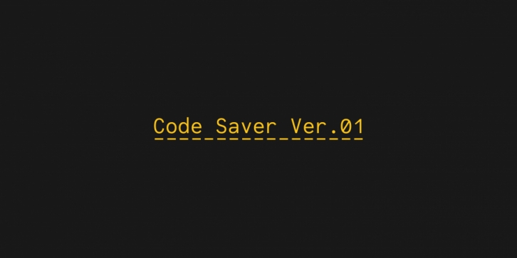 Code Saver font preview