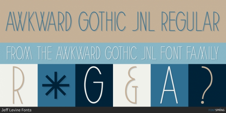 Awkward Gothic JNL font preview