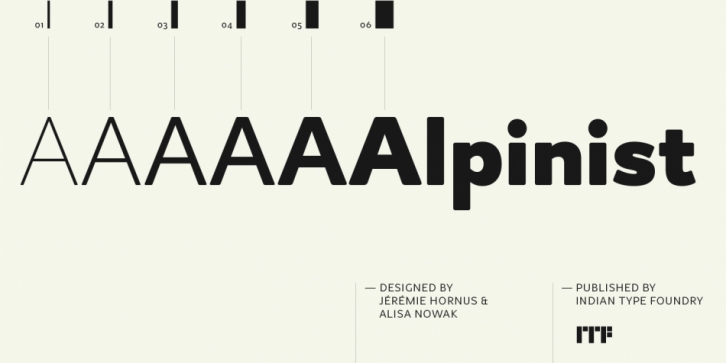 Alpinist font preview