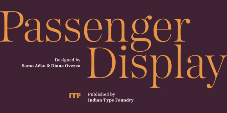 Passenger Display font preview