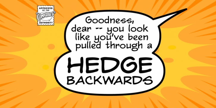 Hedge Backwards font preview