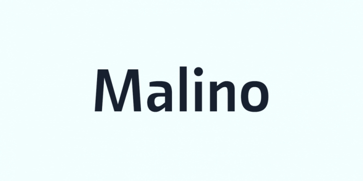 Malino font preview