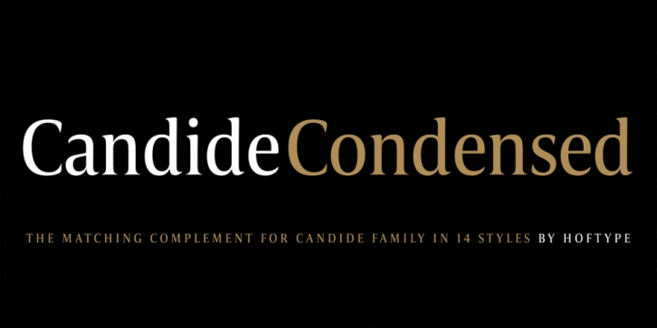 Candide Condensed font preview