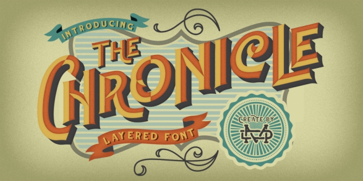 The Chronicle - Layered Typeface font preview