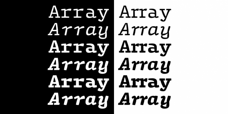 Array font preview