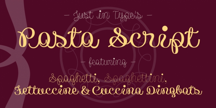 Pasta Script font preview