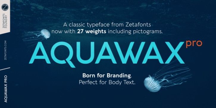 Aquawax Pro font preview