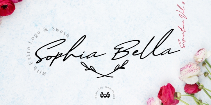 Sophia Bella Signature VOL.3 font preview