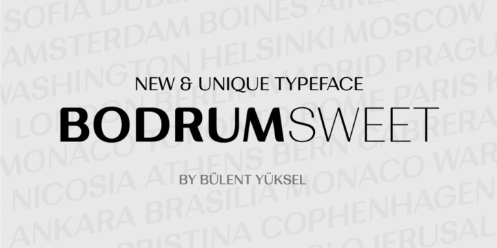 Bodrum Sweet font preview