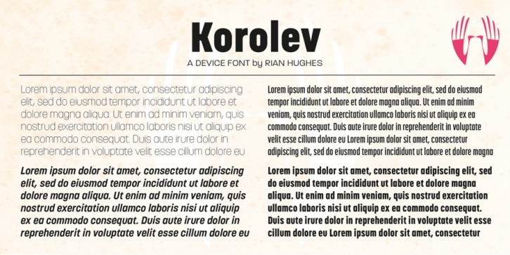 Korolev font preview
