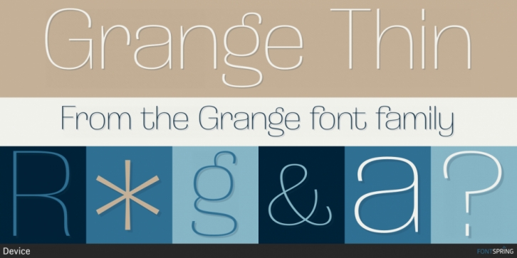 Grange font preview