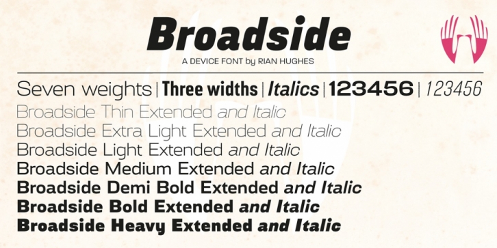 Broadside font preview