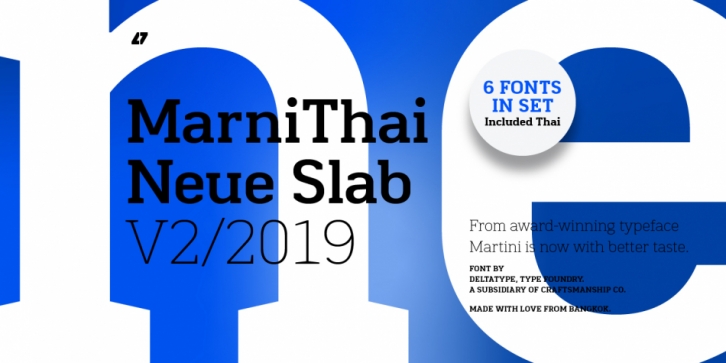 MartiniThai Neue Slab V2 font preview