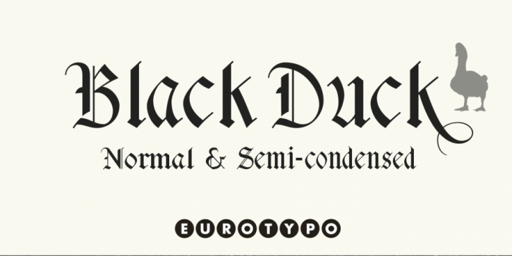Black Duck font preview