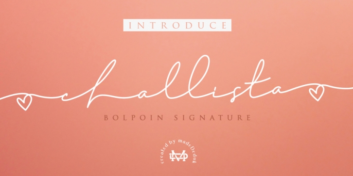 Challista Signature font preview