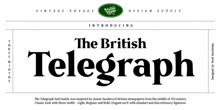 The British Telegraph font preview