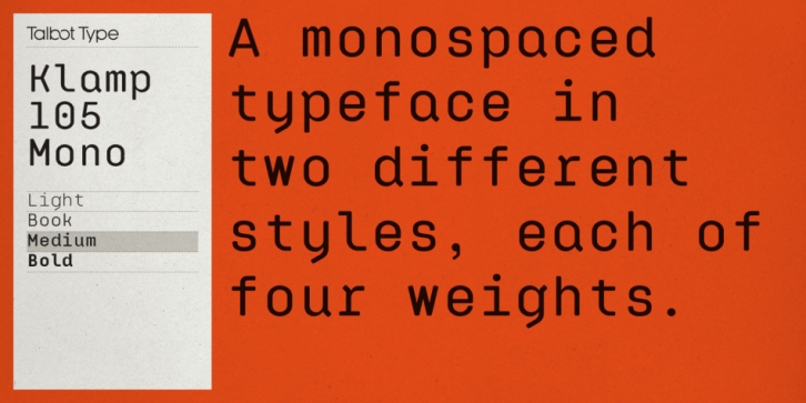 Klamp 105 Mono font preview