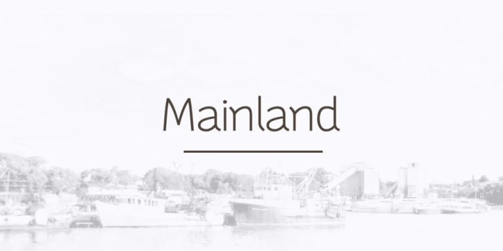 Mainland font preview