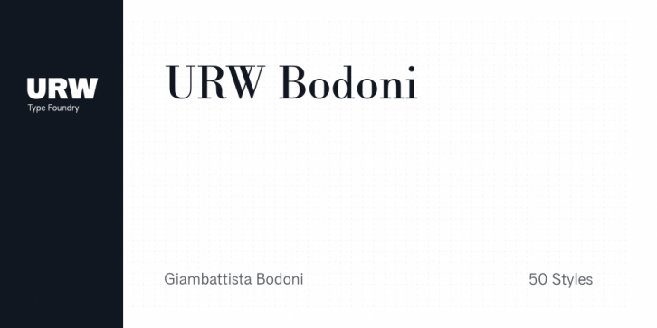 URW Bodoni font preview