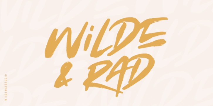 Wilde & Rad font preview