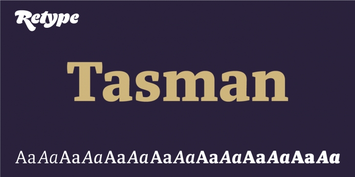 Tasman font preview