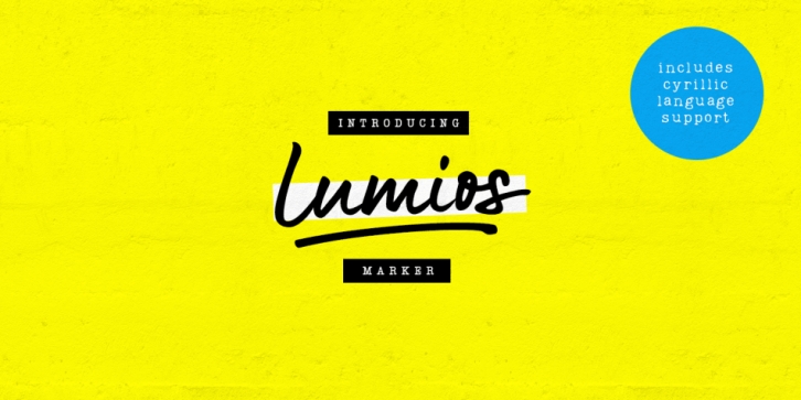 Lumios Marker font preview