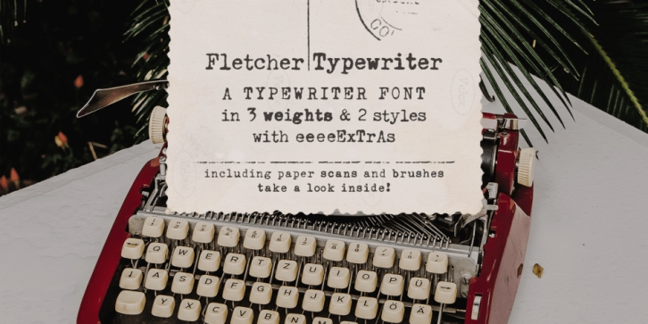 Fletcher Typewriter Font & Extras font preview