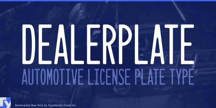 Dealerplate font preview