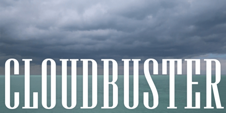 Cloudbuster font preview